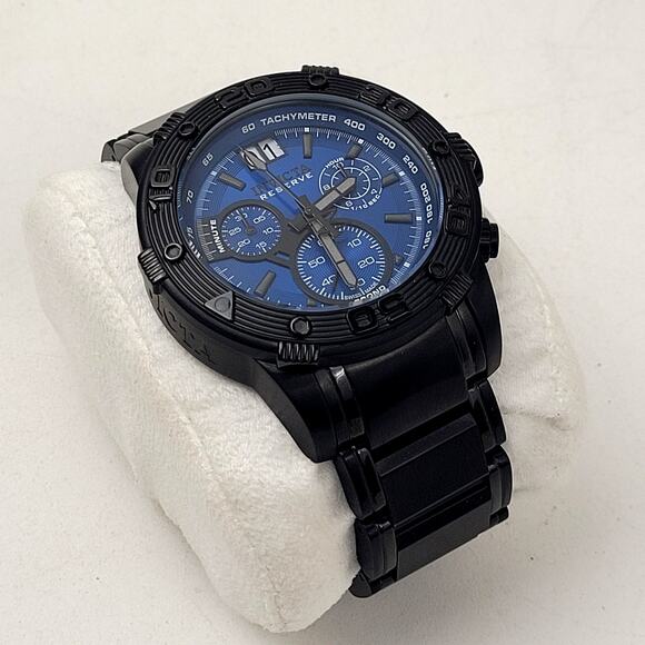 Invicta Signature Collection Chronograph Black & Blue Men's Watch NIB MSRP $675 - Picture 2 of 8